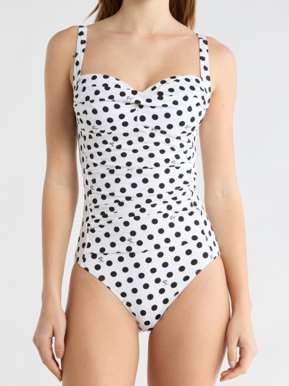 NWT Betsey Johnson Sweetheart Ruched One-Piece Swimsuit